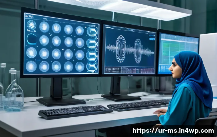 과학적 발견의 시기별 발전 분석 - A modern scientific laboratory scene in Pakistan, featuring advanced automated machines analyzing ge...