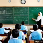 Home 19 과학적 발견에 대한 비판적 시각 - A detailed and culturally rich scene of a Pakistani science classroom where a diverse group of stude...
