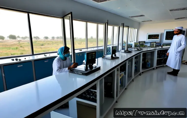 Home 17 과학적 발견을 위한 인프라 구축 - Photorealistic wide-angle view of a modern scientific research infrastructure campus in Pakistan, di...